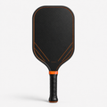 Graphite Pickleball Paddle in matte black with orange accents, front view