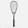 Pro Squash Racket in black with orange accents at the head